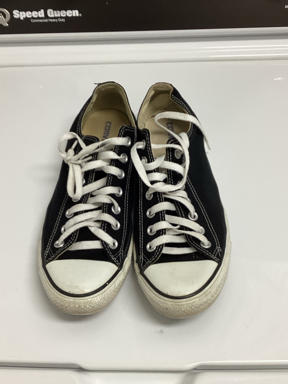 Converse Black Canvas Low-Top Sneakers with White Accents